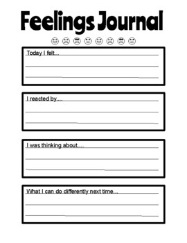 Feelings Journal Teaching Resources | TPT