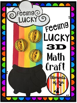 Preview of Feeling Lucky St. Patrick's Day March Rainbow Math Craft