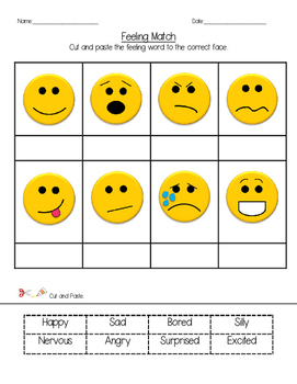 Feeling Match: Social Skills Activity by Jazzy Janey | TpT