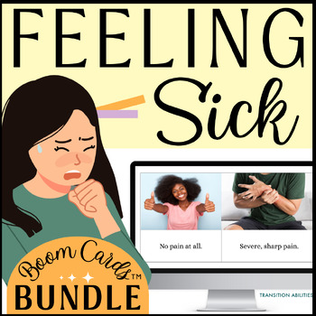 Preview of Feeling Sick & Hurt Problem Solving | BOOM CARDS BUNDLE | SPED Life Skills