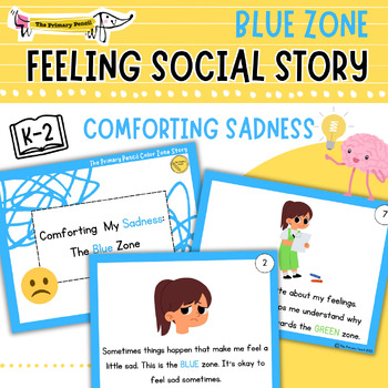 Preview of Feeling Social Story | Sad & Blue Zone | SEL Feelings & Emotions K-2 | Reader