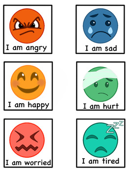Preview of Feeling and Emotion Cards - Support for children with limited communication