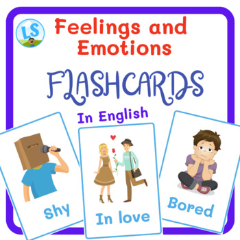 Preview of Feeling and Emotions Flashcards in ENGLISH