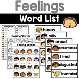 Feeling (emotion) Words - Writing Center Word Lists
