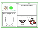 Feeling happy worksheet with zones and AAC