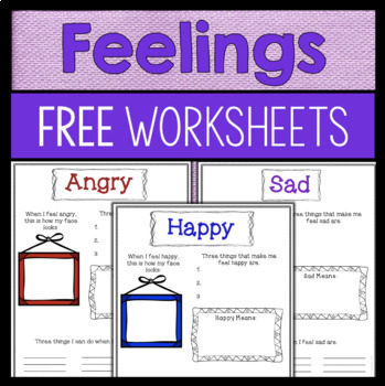 Preview of Feelings And Emotions Worksheets - FREE