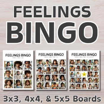 Preview of Feelings & Emotions BINGO | Social-Emotional Game | Emotional Literacy Activity