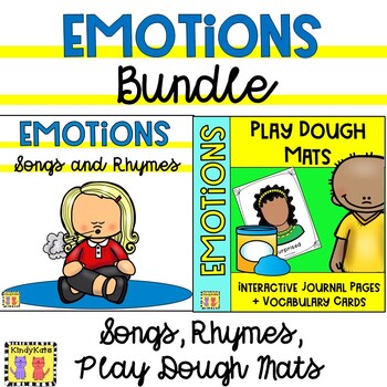 Preview of Emotions/Feelings BUNDLE Circle Time Songs and Rhymes, and Play Dough Mats FUN