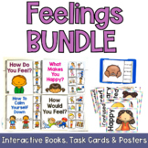 Feelings BUNDLE: Interactive Books, Task Cards and Posters