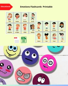 Preview of Feelings Better Emotions Flashcards Printable for Children Package Fun