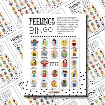 Feelings Bingo | Emotions Bingo Game | Social Emotional Bingo by ...