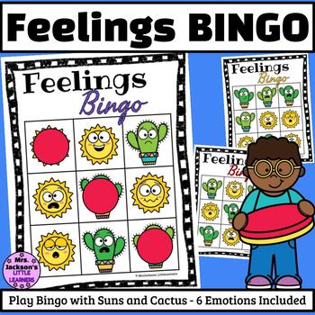 Preview of Feelings Bingo Game | SEL Activity
