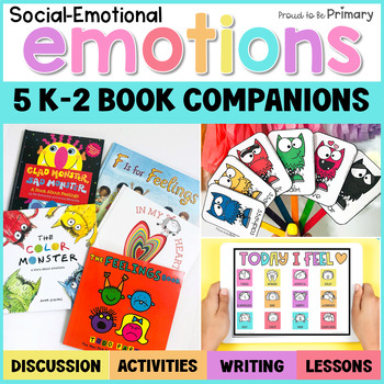 Preview of Feelings Book Companion Lessons & Read Aloud Activities -Social-Emotional Bundle