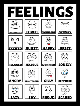 Feelings Chart by Busy B's Shop | TPT