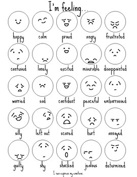 Feelings Chart + Behavior Reflection Sheet by Keep Moving Forward