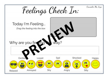 Preview of Feelings Check-In (Boom Slide)