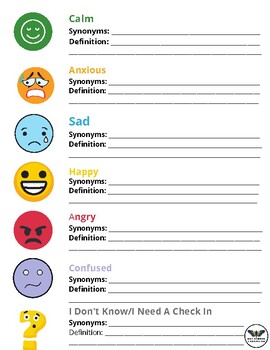 Feelings Check In Chart with Activities! English Version | TpT