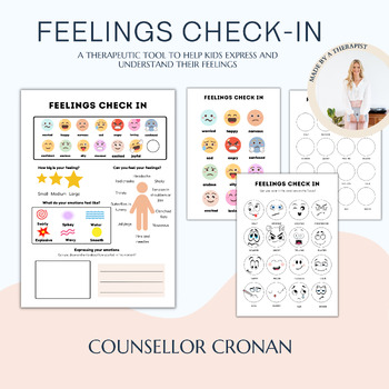 Preview of Feelings Check-in. Check in and check out behavior sheet. Calming tools