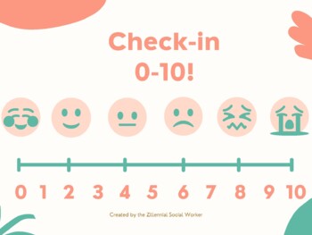 Preview of Feelings Check-in Scale Faces Poster- soft colors