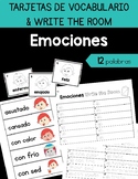 Feelings / Emociones Vocabulary Cards & Write the Room