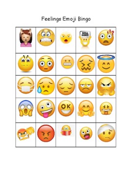 Feelings Emoji Bingo by MrsBlain | Teachers Pay Teachers