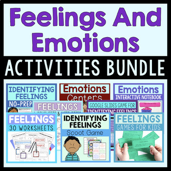 Preview of Feelings & Emotions Activities Bundle: Identifying Feelings & Managing Emotions