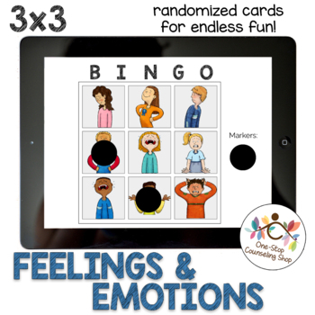 Preview of Feelings & Emotions Bingo (3x3)