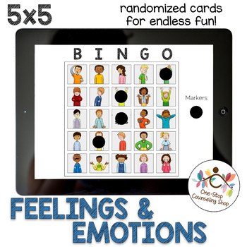 Preview of Feelings & Emotions Bingo (5x5)