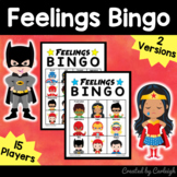 Feelings Emotions Bingo Game - Superhero Themed