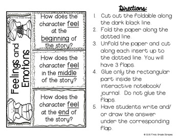 Feelings & Emotions Charts and Activities by First Grade Stripes
