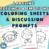 Feelings & Emotions Coloring Pages and Discussion Prompts 