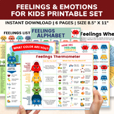 Feelings & Emotions Emoji Posters Check In-Chart-Thermomet