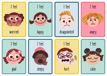 Feelings/Emotions/Face Flash Cards - Oh Happy Day by 1-2-3 with Veronicalee
