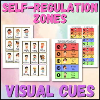 Preview of Feelings & Emotions Flashcard Visual Cues | Self-Regulation  #summerfun&sun