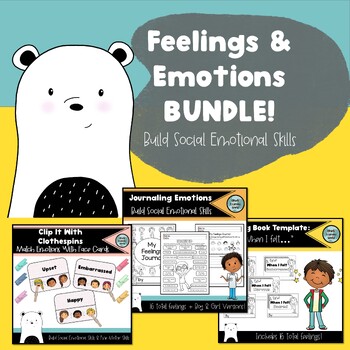 Preview of Feelings & Emotions: Identify, Awareness, Reflection, Journaling BUNDLE