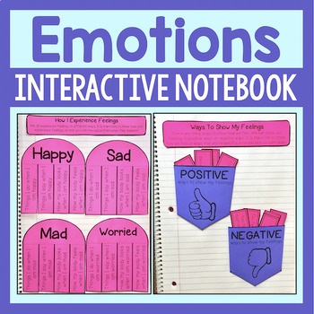 Preview of Feelings And Emotions Activities For SEL and Counseling Interactive Notebooks