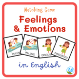 Feelings & Emotions - Matching game - Memory game in Engli