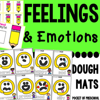 Preview of Feelings Emotions Play Dough Mats (SEL) for Preschool, Pre-K, and Kindergarten