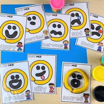 Year Long Play Dough Emotion Mats for Preschool and Kindergarten