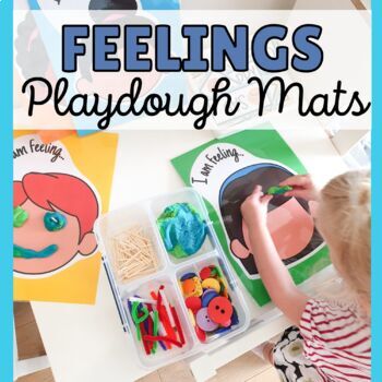 Feelings/Emotions Playdough Mats by Playzies | TPT
