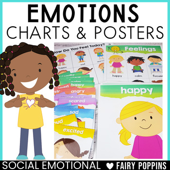 Preview of Feelings & Emotions Posters (Charts & Flash Cards) | Social Emotional Learning