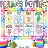 Feelings & Emotions Posters, SEL & Counseling Bulletin Board