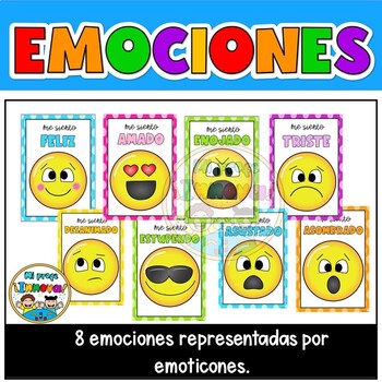 Feelings Emotions Posters in Spanish / Brigth Classroom Decor - Las ...