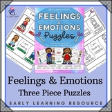 Feelings & Emotions - Three Piece Puzzles - Early Learning
