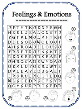 feelings emotions word search by teach and have fun tpt