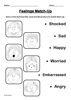 Feelings/Emotions Worksheets by Creative Arts Apple | TPT
