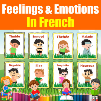 Feelings & Emotions in French l 12 Printable Posters ( Sentiments et ...