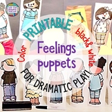 Feelings Emotions puppets | dramatic play, craft