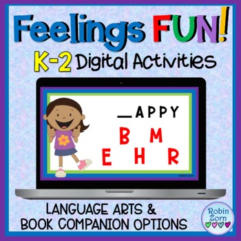 Preview of Feelings FUN! Classroom- Digital & Book Companion Options