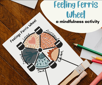 Preview of Feelings Ferris Wheel:A Mindful Art Project